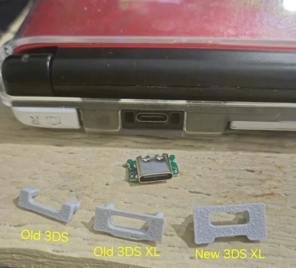 Console shell prepared for USB-C port installation